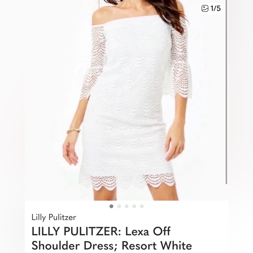 Lilly Pulitzer White Lace Mini Dress NWT sz large